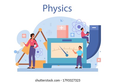 Physics School Subject Concept Scientist Explore Stock Vector (Royalty ...