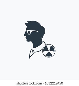 Physics scientist icon isolated on clean background. Physics scientist icon concept drawing icon in modern style. Vector illustration for your web mobile logo app UI design.