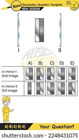 Physics, shadow experiments, optics, shadow formation with light sources from different angles, for teachers, editable, next generation question template, eps