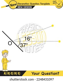 Physics, shadow experiments, optics, shadow formation with light sources from different angles, for teachers, editable, next generation question template, eps