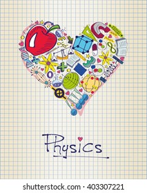 physics in shape of heart