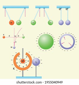 Physics Shapes - Electrostatic and Circuit Elements Bulk Shapes Vector