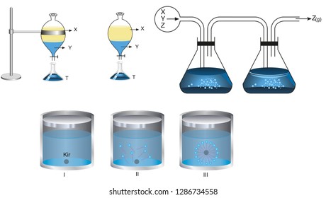 Física y formas utilizadas en la lección química Vector AI