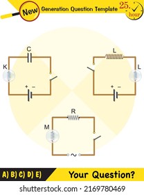 Physics, simple electric motor, alternating current and transformers, next generation question template, exam question, eps