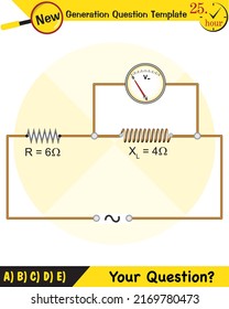 Physics, simple electric motor, alternating current and transformers, next generation question template, exam question, eps