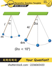Physics, simple harmonic motion, next generation question template, exam question, eps