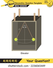 Physics, simple harmonic motion, next generation question template, exam question, eps