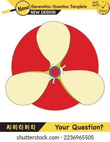 Physics, simple machines, inclined plane, spinning wheel, pulleys, next generation question template, dumb physics figures, exam question, eps 