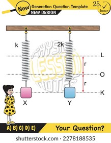 Física, máquinas simples, plano inclinado, rueda giratoria, poleas, plantilla de preguntas de próxima generación
