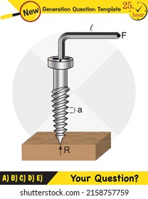 Physics, simple machines, next generation question template, dumb physics figures, eps