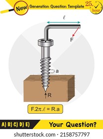 Physics, simple machines, next generation question template, dumb physics figures, eps