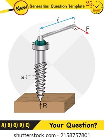 Physics, simple machines, next generation question template, dumb physics figures, eps