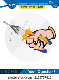 Physics, simple machines, next generation question template, dumb physics figures, eps