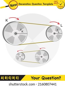 Physics - Simple machines, pulleys, gears, next generation question template, dumb physics figures, eps 