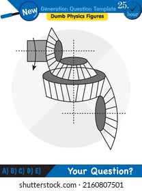 Physics - Simple machines, pulleys, gears, next generation question template, dumb physics figures, eps 