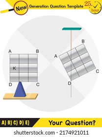 Physics, solid shapes, center of mass, next generation question template, dumb physics figures, exam question, eps