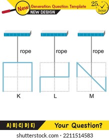 Physics - Solid shapes, center of mass, next generation question template, exam question, eps