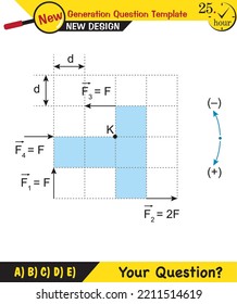 Physics - Solid shapes, center of mass, next generation question template, exam question, eps