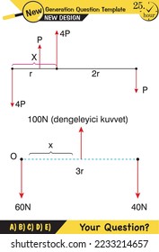 Physics, Solid shapes, center of mass, next generation question template, exam question, eps