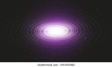 Physics Spiral Black hole on Galaxy background with Milky Way spiral,Universe and starry concept desig,vector