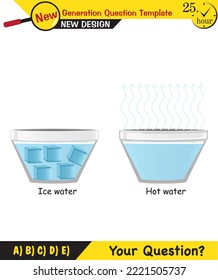 Physics, States of matter, next generation question template, dumb physics figures, exam question, eps 