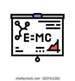 Physik studiert Farbsymbol Vektorgrafik. Physik, die Zeichen studiert. einzelne Symbolillustration