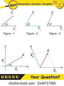 Physics, the subject of vectors, new generation question template, your question, eps
