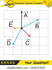 Física, el tema de los vectores, plantilla de preguntas de nueva generación, su pregunta, eps
