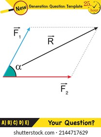 Física, el tema de los vectores, plantilla de preguntas de nueva generación, su pregunta, eps
