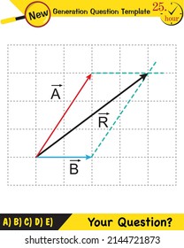 Física, el tema de los vectores, plantilla de preguntas de nueva generación, su pregunta, eps