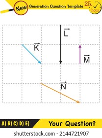 Física, el tema de los vectores, plantilla de preguntas de nueva generación, su pregunta, eps