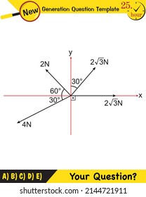 Physics, the subject of vectors, new generation question template, your question, eps