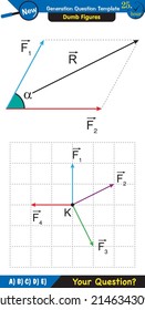 Física, el tema de los vectores, plantilla de preguntas de nueva generación, su pregunta, eps