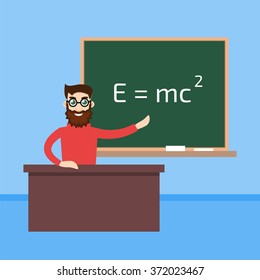 physics teacher in the classroom