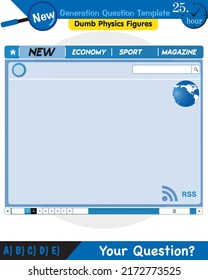 Physics, text template, next generation question template, dumb physics figures, eps
