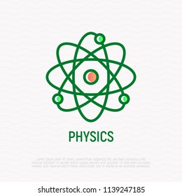 Physics thin line icon. Modern vector illustration.