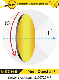 Physics, Uniform circular motion with changing position and velocity vectors and angles, Next generation question template, exam question, eps
