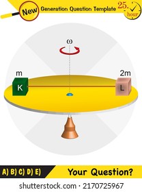 Physics, Uniform circular motion with changing position and velocity vectors and angles, Next generation question template, exam question, eps
