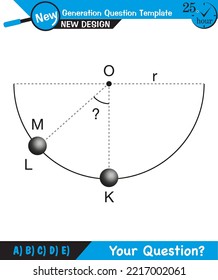 Physics - Uniform circular motion with changing position and velocity vectors and angles, Next generation question template, exam question, eps