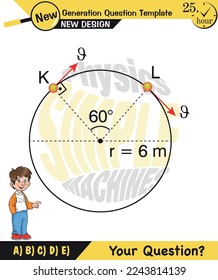Physics, Uniform circular motion with changing position and velocity vectors and angles, Next generation question template, exam question, eps