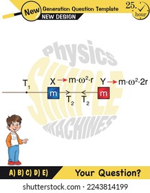 Physics, Uniform circular motion with changing position and velocity vectors and angles, Next generation question template, exam question, eps