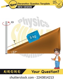 Física, movimiento circular uniforme con vectores y ángulos de posición y velocidad cambiantes, plantilla de preguntas de próxima generación, pregunta de examen, pasos