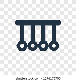 Physics vector icon isolated on transparent background, Physics transparency logo concept