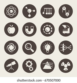 Physics Vector Icon Set