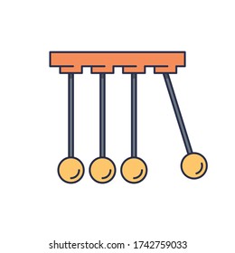 Símbolo del icono vector de física aislado en fondo blanco