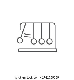 Símbolo del icono vector de física aislado en fondo blanco