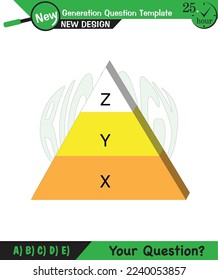 Physics, Vector Illustration of food chain - energy pyramid - educational infographic, question template, eps, for teacher