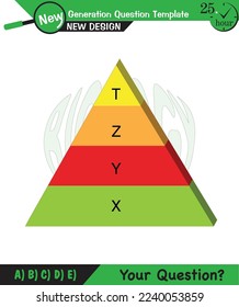 Physics, Vector Illustration of food chain - energy pyramid - educational infographic, question template, eps, for teacher