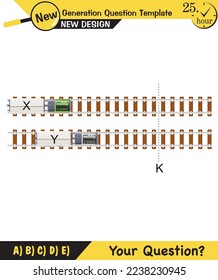 Physics, vector illustration of a forces and motion, vectors, shot, next generation question template, exam question, eps
