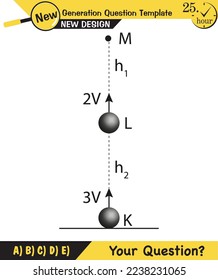 Physics, vector illustration of a forces and motion, vectors, shot, next generation question template, exam question, eps